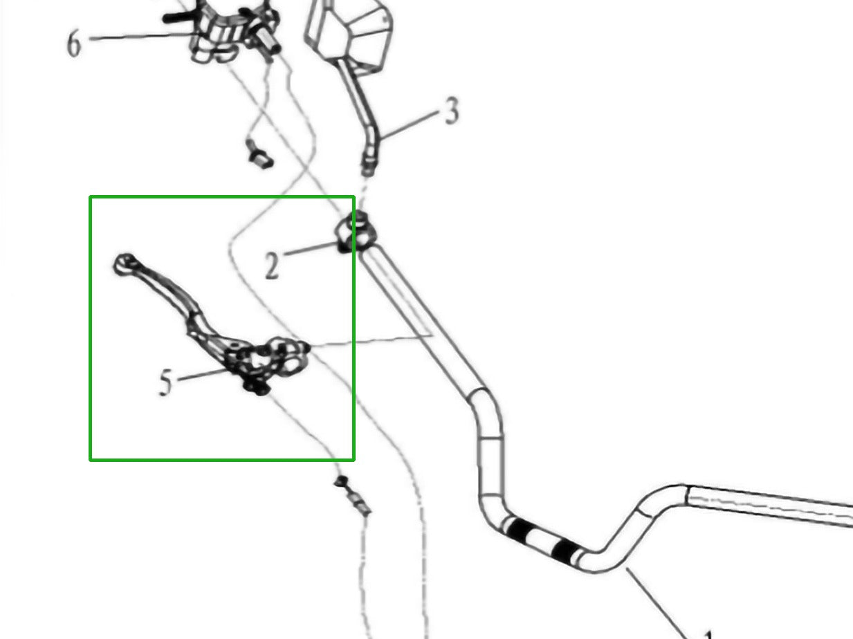 5078 | brake and throttle assy| ATV125
