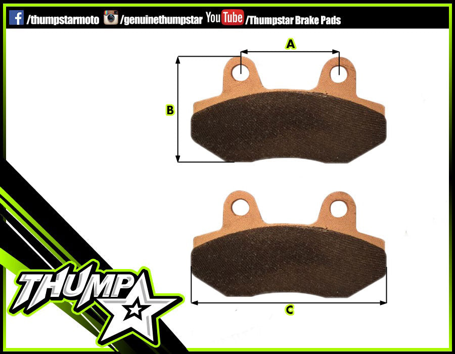 3544 | Front Brake Pads | 6/51 Dual Piston Caliper