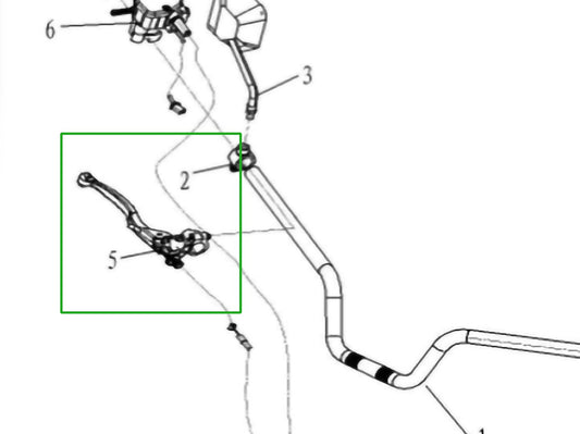 5078 | brake and throttle assy| ATV125